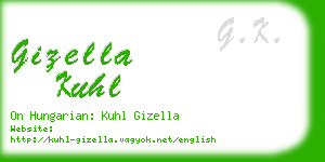 gizella kuhl business card